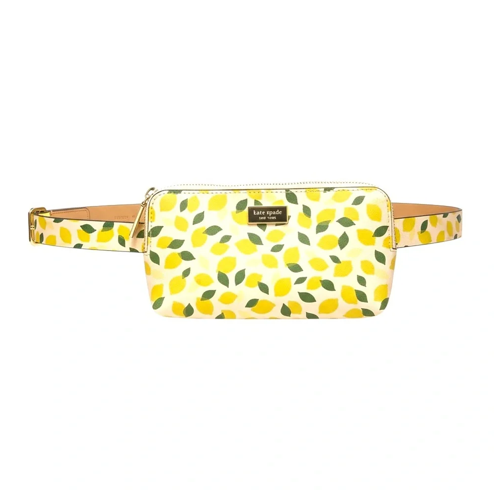 Kate Spade New York Leather Belt Bag in the Lemon Toss print NWT